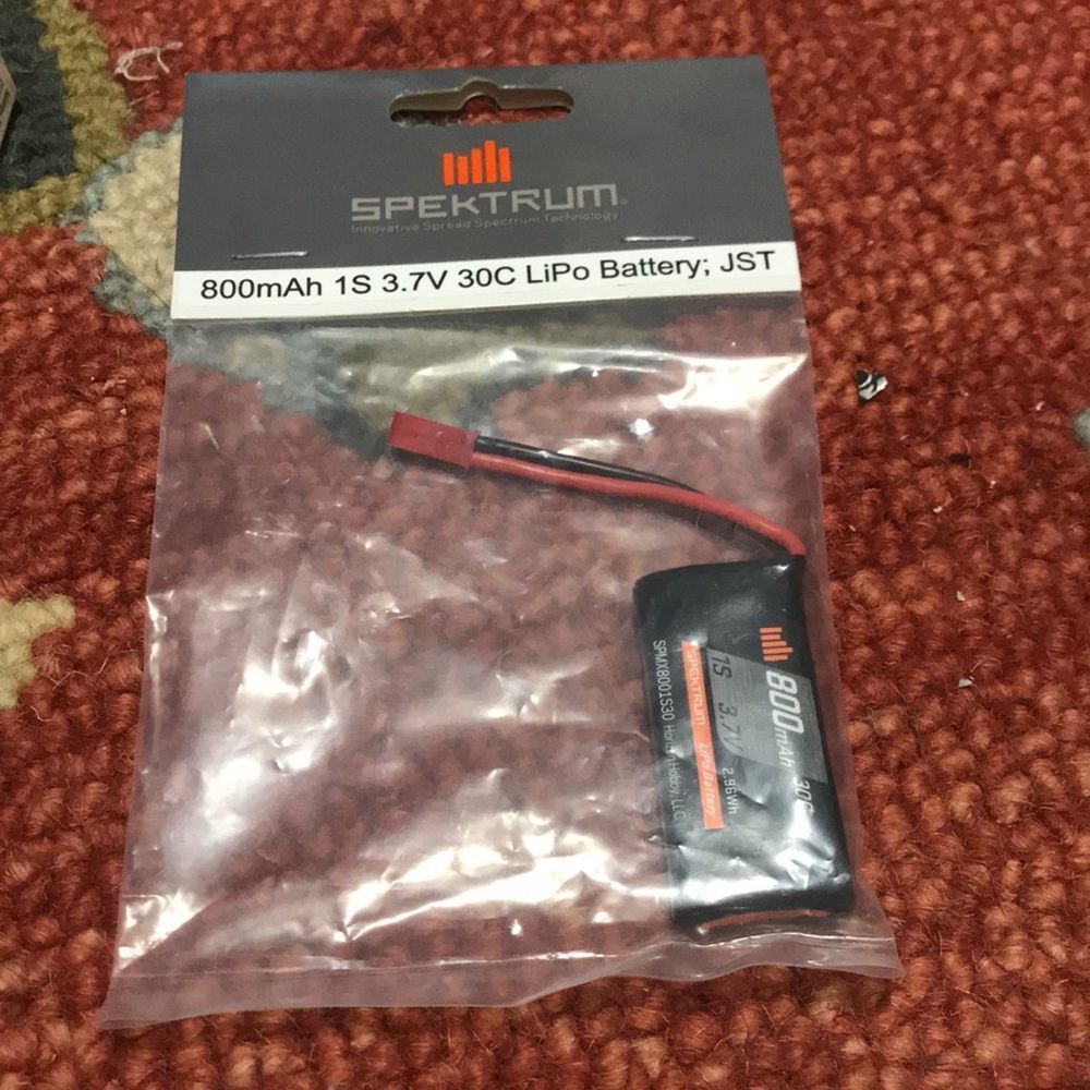 Spektrum 800mAh 1S 3.7V 30C LiPo Battery; JST